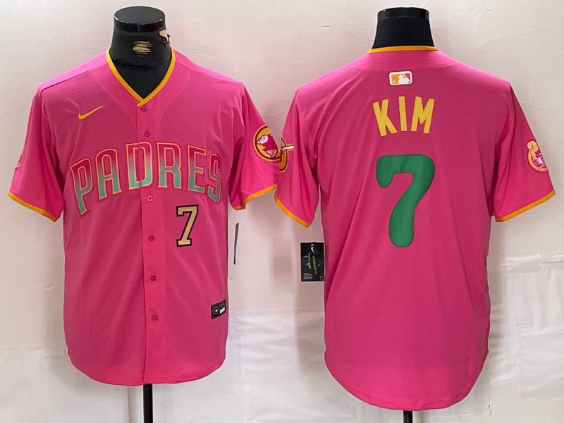Men San Diego Padres 7 Kim Pink Jointly 2024 Nike MLB Jersey style 12